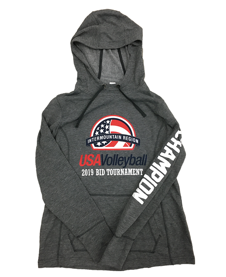 Women s InterMountain Volleyball 2019 Bid Tournament Champions Hoodie Small